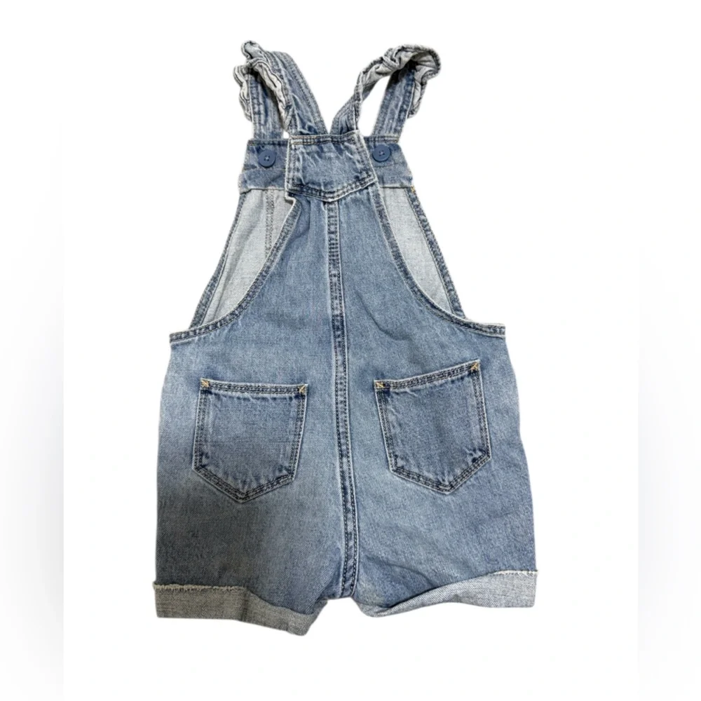 GAP Baby Denim Short Overalls girls Shortalls Infant Toddler 12-18 months